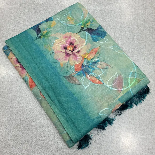 Tissue Cotton Saree with Phulkari Embroidery Work | SR271